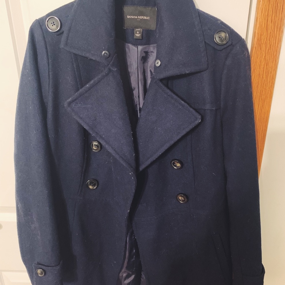 Banana Republic Navy Peacoat